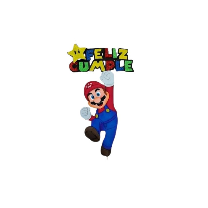 TOPPER PERSONAJES EN FOMY MARIO BROSS "DF"
