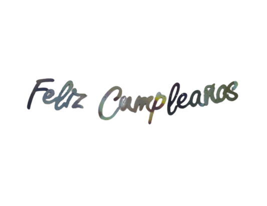 LETRERO CARTON CURSIVO FC PLATEADO