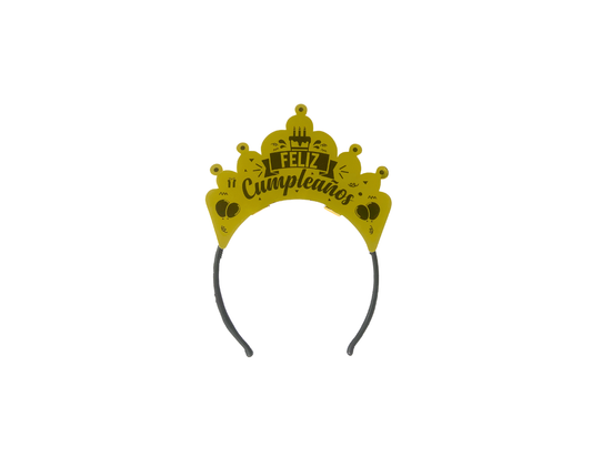 TIARA CARTON DORADO FC NEGRO X12 "K"