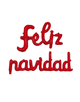 GLOBO CURSIVO FELIZ NAVIDAD ROJO