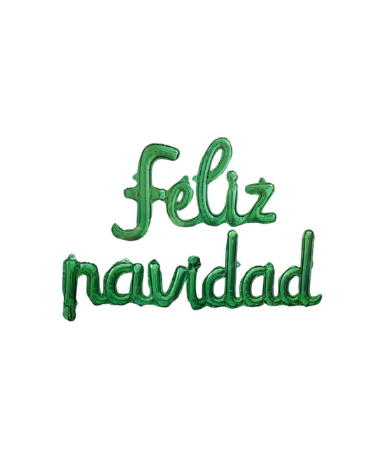 GLOBO CURSIVO FELIZ NAVIDAD VERDE