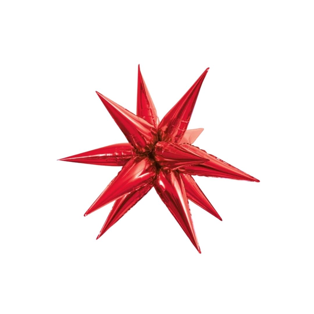 GLOBO ESTRELLA DE PUNTAS GRANDES ROJO 36"