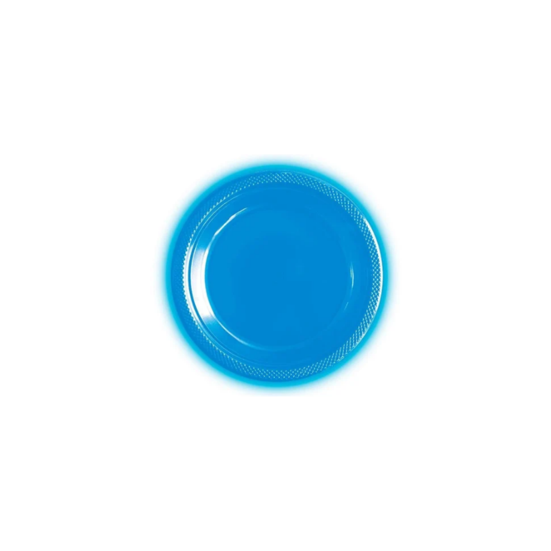 PLATO DELUXE 6" NEON AZUL X10