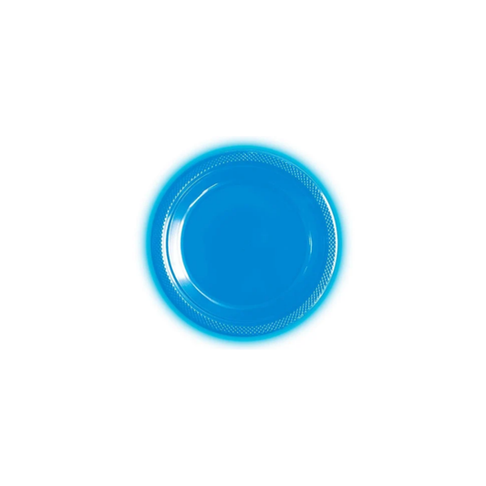 PLATO DELUXE 6" NEON AZUL X10