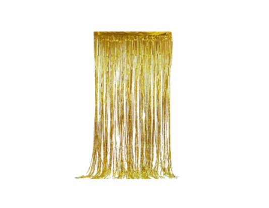 CORTINA METALIZADA 1M X2 DORADA
