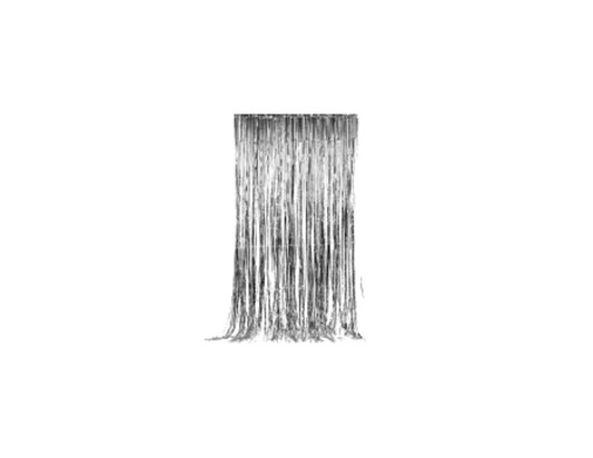 CORTINA METALIZADA 1M X2 PLATEADA