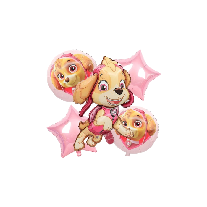 BOUQUET DE GLOBOS X5 SKY PAW PATROL
