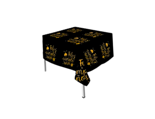 MANTEL NEGRO FC DORADO "K"