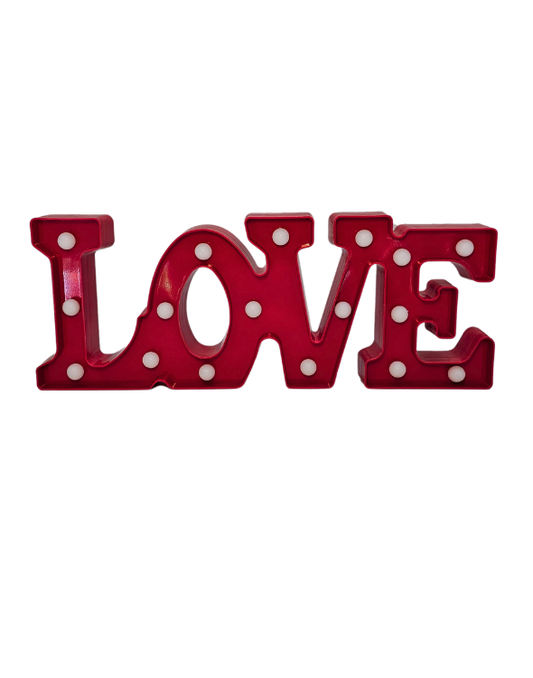 LAMPARA PEQUEÑA LOVE ROJA