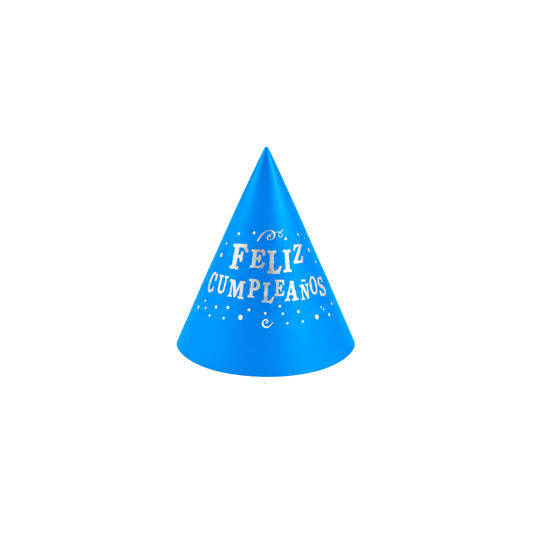 GORRO CARTON EN CONO NEON FELIZ CUMPLE