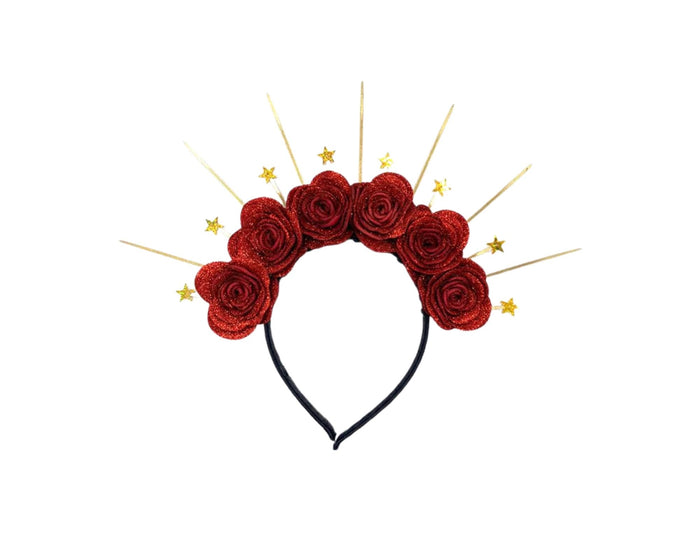 TIARA DE FLORES CATRINA EN FOMY "DF"