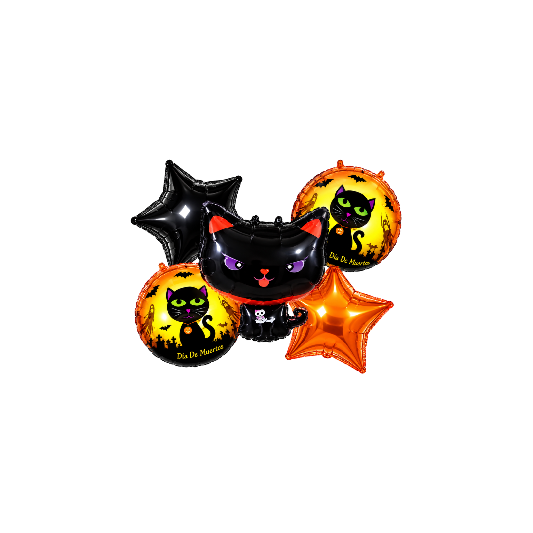 BOUQUET DE GLOBOS HALLOWEEN X5