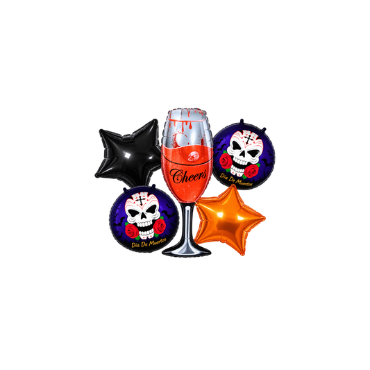 BOUQUET DE GLOBOS HALLOWEEN X5