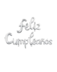 GLOBO INFLABLE CURSIVO FELIZ CUMPLEAÑOS PLATEADO