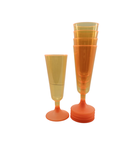 COPA FLAUTA NARANJA x 12