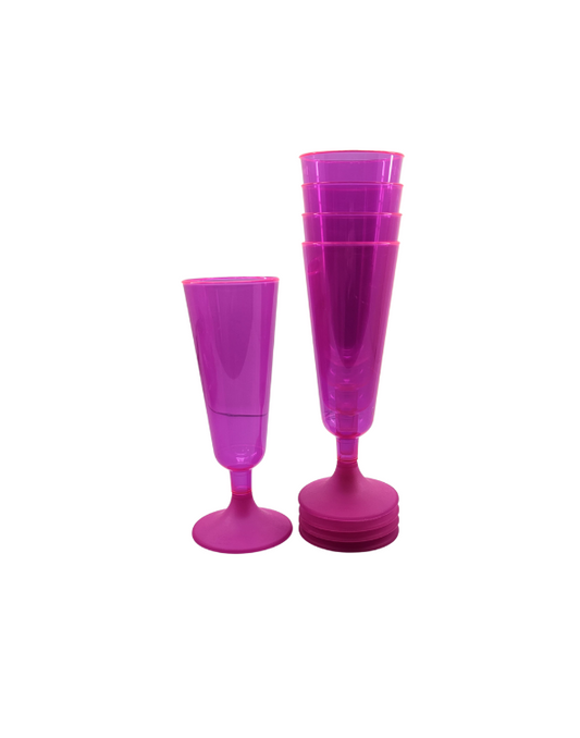 COPA FLAUTA FUCSIA  x 12