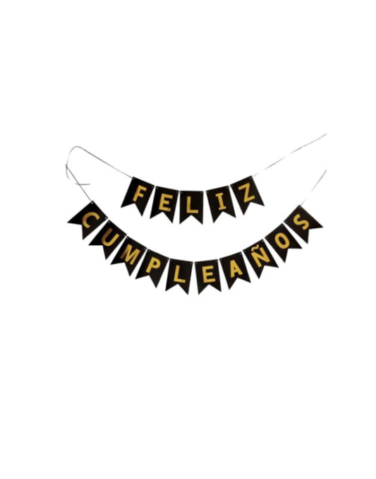 BANDERIN PEQ DOS PUNTAS F.C LISO NEGRO