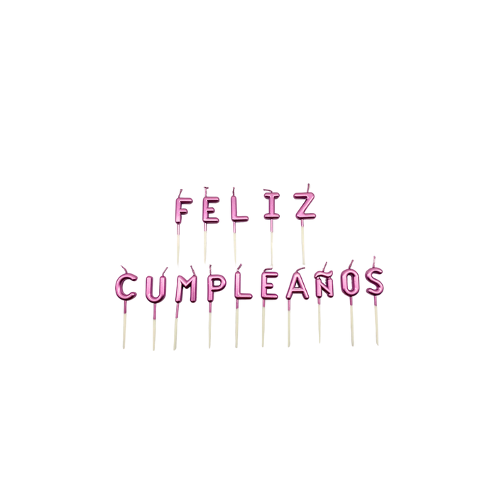 VELA LETRAS FELIZ CUMPLEAÑOS DORADO "C1"