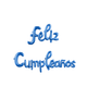 GLOBO INFLABLE CURSIVO FELIZ CUMPLEAÑOS AZUL