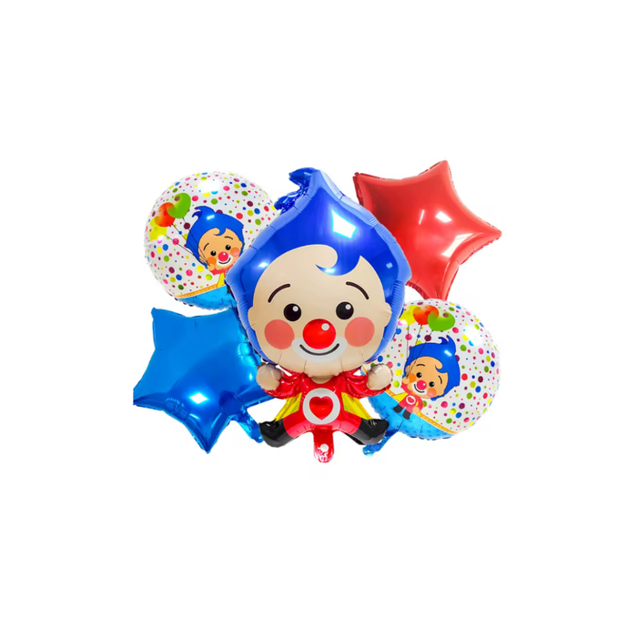 BOUQUET DE GLOBOS X5 PAYASO PLIM PLIM