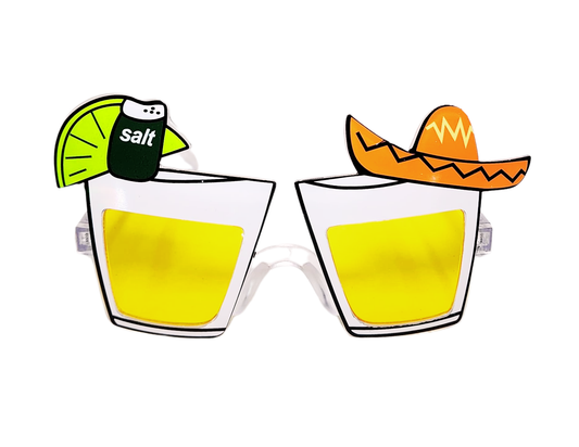 GAFAS COPAS DE TEQUILA CON LIMON Y GORRO "A"