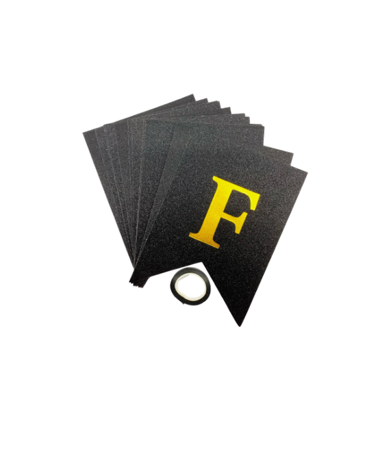 BANDERIN PEQ DOS PUNTAS F.C ESCARCHADO NEGRO