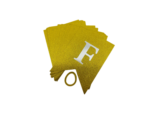 BANDERIN PEQ DOS PUNTAS F.C ESCARCHADO DORADO