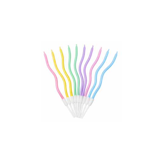 VELA ESPIRAL X12 COLORES PASTEL