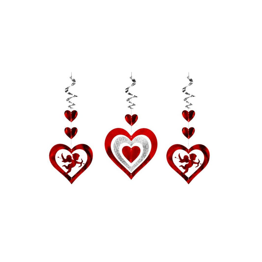 BOUQUET CUPIDO GIRATORIO CORAZON DORADO X3