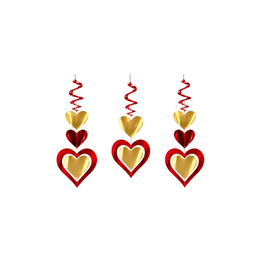 BOUQUET CUPIDO GIRATORIO CORAZON DORADO X3