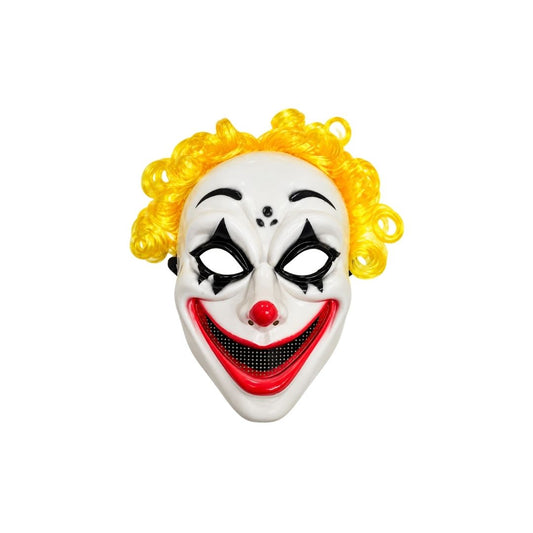 MASCARA PAYASO PELO AMARILLO-AZUL-ROJO