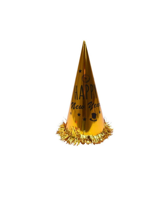 GORRO CARTON HAPPY NEW YEAR DORADO