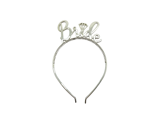 TIARA METALICA BRIDE PLATEADA "A"