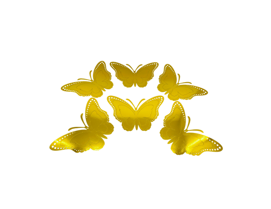 MARIPOSA PEQUEÑA DORADA X12 "A"