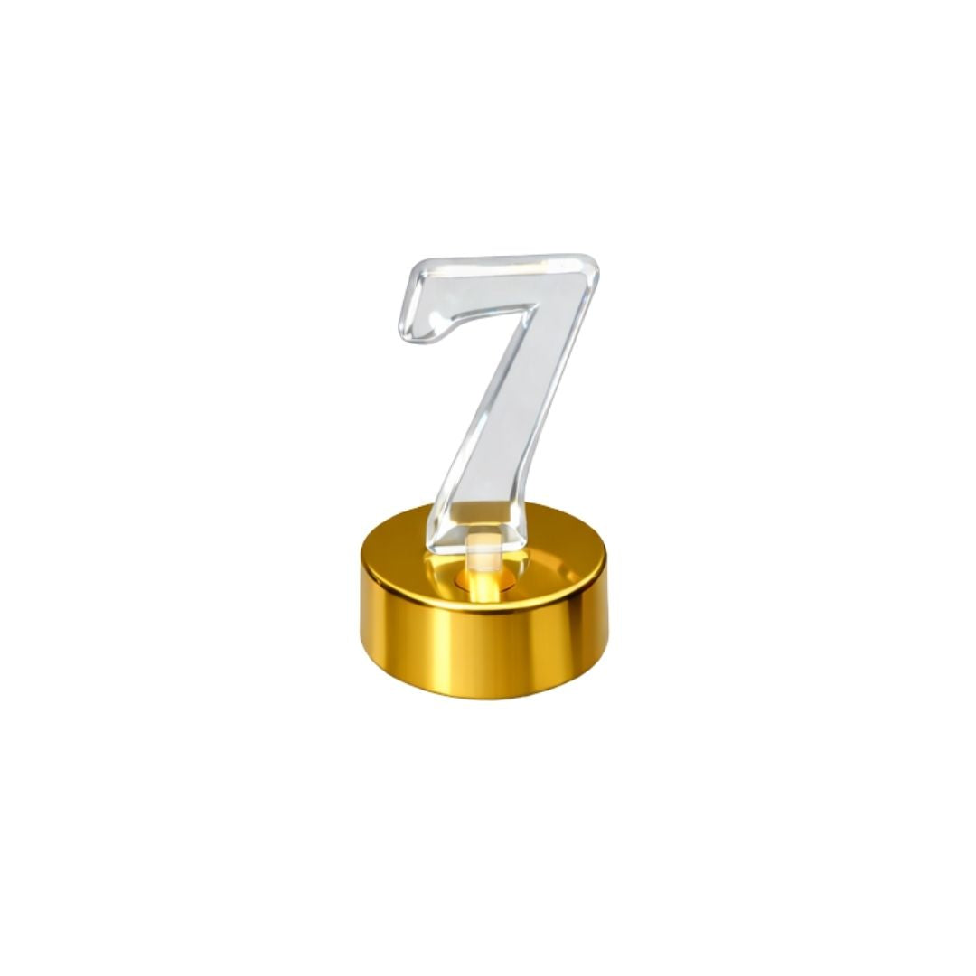 VELA LED NUMERO 7 "A"