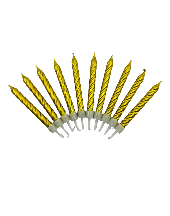 VELA TORNILLO DORADA X10