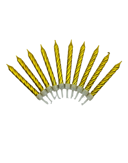 VELA TORNILLO DORADA X10