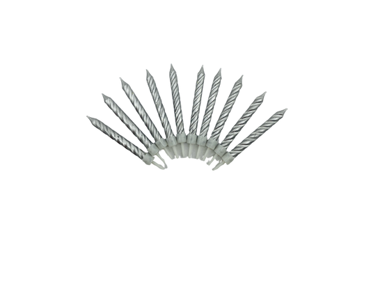 VELA TORNILLO PLATEADA X10