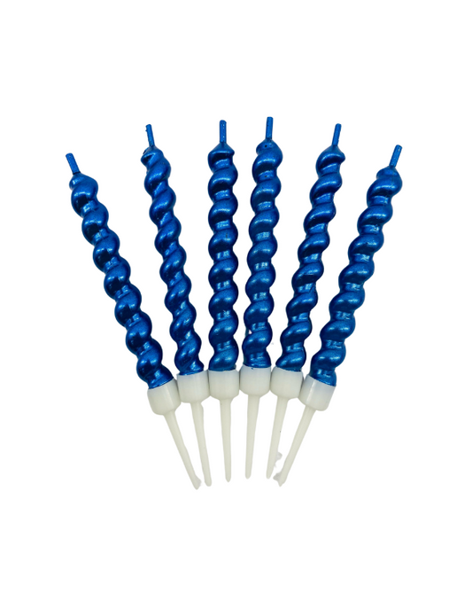 VELA PERLA AZUL X6
