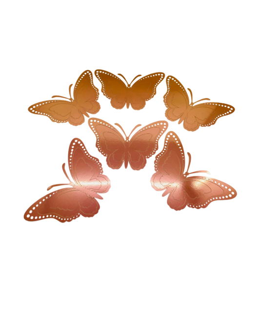 MARIPOSA 22CM ORO ROSA X6 "A"