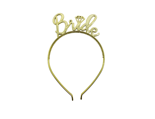 TIARA METALICA BRIDE DORADA "A"