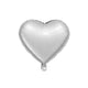 GLOBO DE CORAZON MEDIANO PLATEADO - 18"