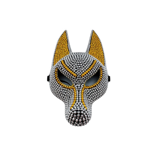 MASCARA DE ANUBIS CON PERLAS BRILLANTES