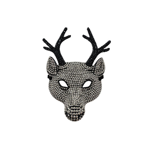 MASCARA DE VENADO CON PERLAS BRILLANTES