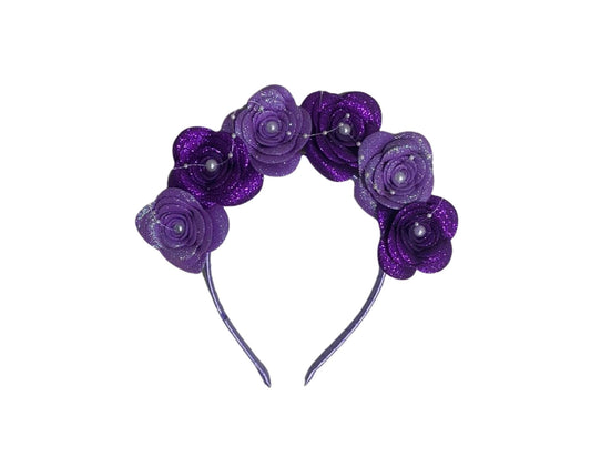 TIARA DE ROSAS LILA "DF"