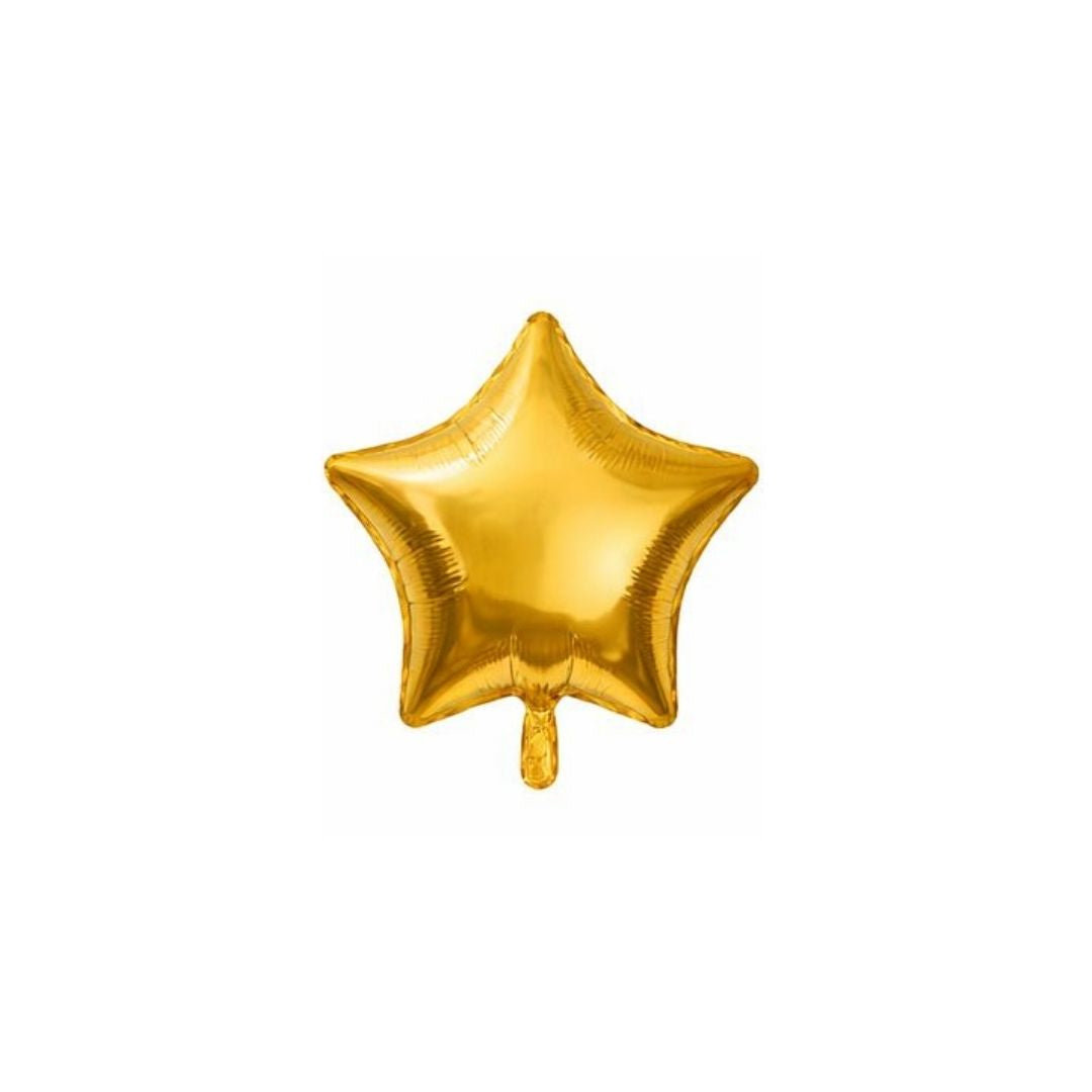 GLOBO DE ESTRELLA PEQUEÑA DORADA - 10"