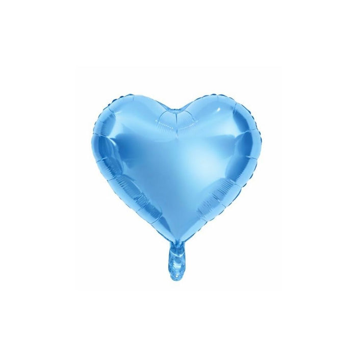 GLOBO DE CORAZON PEQUEÑO AZUL CLARO - 10