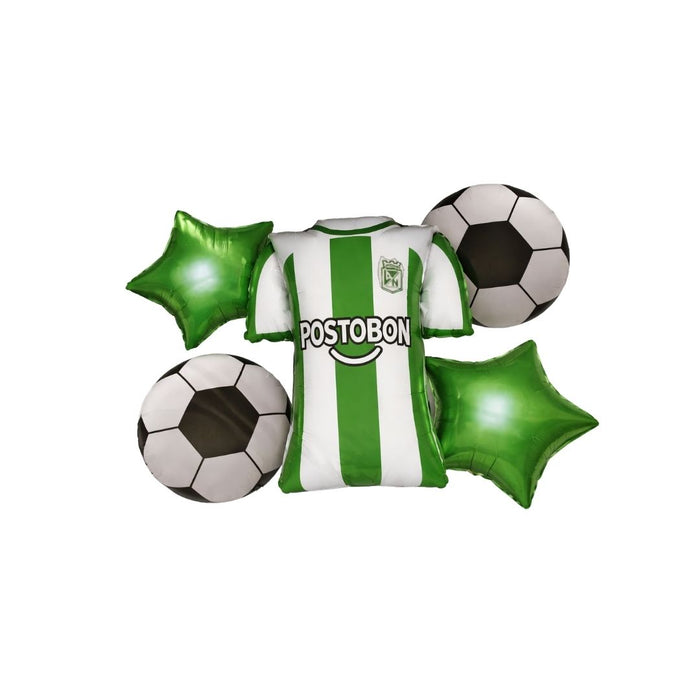 BOUQUET DE GLOBOS X5 ATLETICO NACIONAL