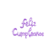 GLOBO INFLABLE CURSIVO FELIZ CUMPLEAÑOS LILA