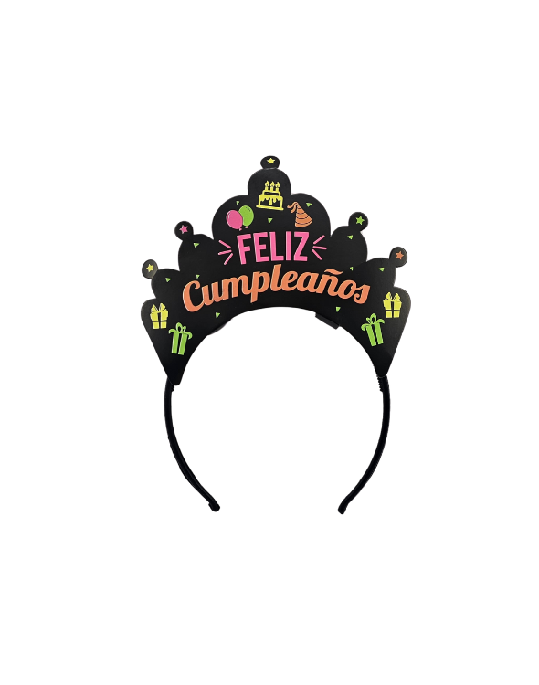 TIARA FELIZ CUMPLE NEÓN